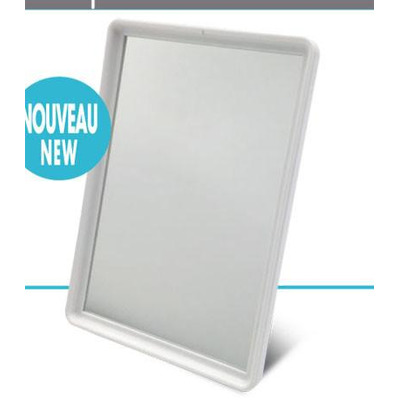 Espelho Plástico 17,5x12,5x1cm Branco