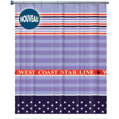 Curtain Wc 100% Textile 180x200 cm Arvix Westcoast
