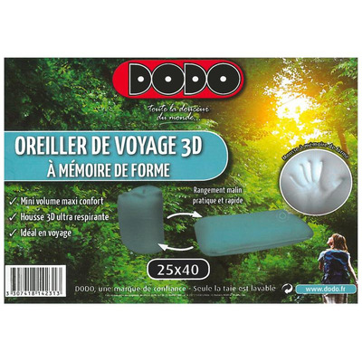 Almofada Dodo Viagem Visco 3d 25x40 Turquesa