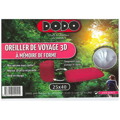 Almofada Dodo Viagem Visco 3d 25x40 Rosa