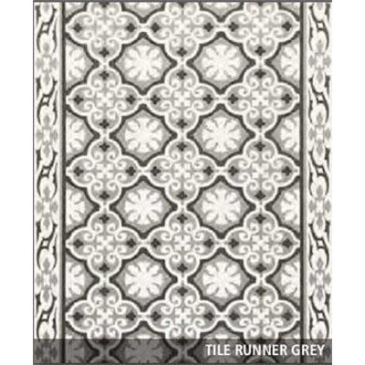 Passadeira Vintage Tile Runner Grey 0,65x20m