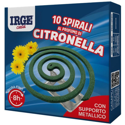 Citronela Espiral 13g Con Soporte Metálico - 10 Unidades