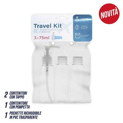 Kit Viagem 3 Frascos 75 Ml   Bolsa