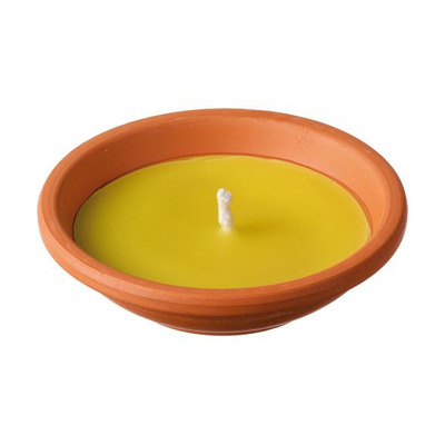 Vela Citronela Vaso Terracota Redonda 12 X Altura 3 Cm
