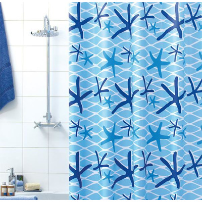 Cortina Wc Pvc Bac Netty Azul 240x200