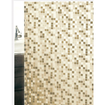 Cortina Wc Pvc Bac Mosaico Beige 240