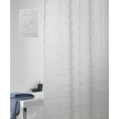 Cortina Wc Pvc Bac Quadretto Perlesc 240x200
