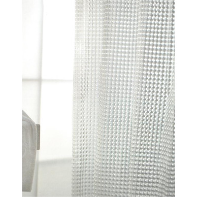 Cortina Wc Pvc Bac Quadretto Ghiacco 180x200