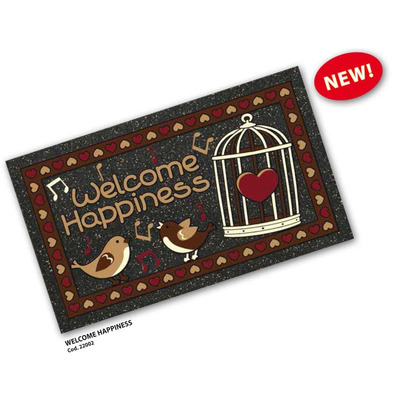 Alfombra Formato Kolor 40x68 cm Welcome Happyness - R22002