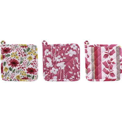 Bloom quilted handle 20x20 cm assorted 100% cotton