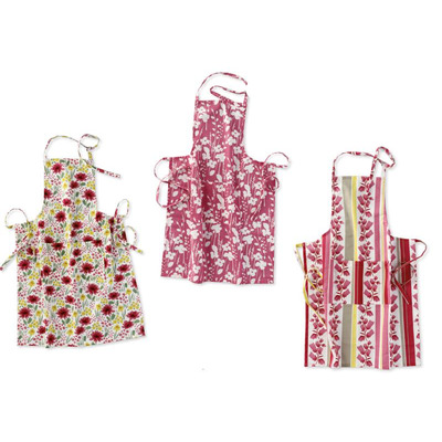 Apron with rings Bloom 60x80 cm assorted 100% cotton