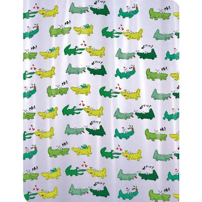 Cortina Wc Pvc Crocodile Rock