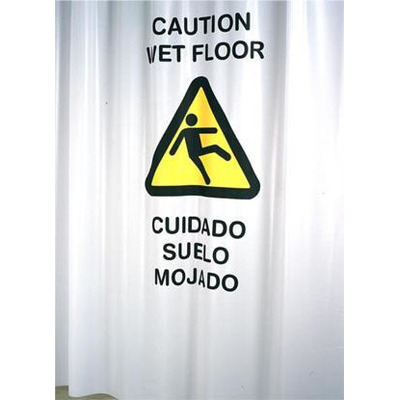 Curtain Wc Pvc Caution