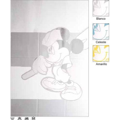 Curtain Wc Pvc Mickey Glace Am
