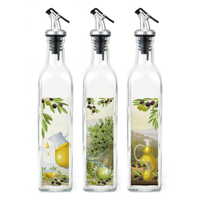 Galheteiro Vidro C/ tampa Abs 500ml 5,8x5,8x30,5 Cm