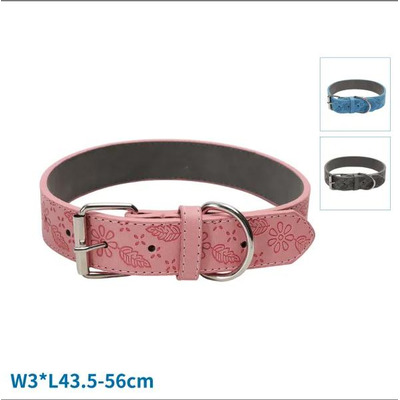 Coleira para Cão Folha Pu L3xc43,5-56 Cm